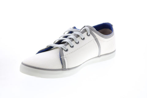 Clarks Rorric Plain 26115998 Mens White Canvas Lifestyle Sneakers Shoes