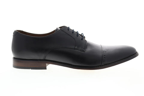 Bostonian Narrate Cap 26116111 Mens Black Leather Dress Lace Up Oxfords Shoes