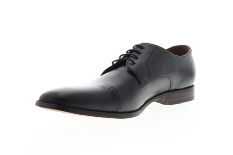 Bostonian Narrate Cap 26116111 Mens Black Leather Dress Lace Up Oxfords Shoes