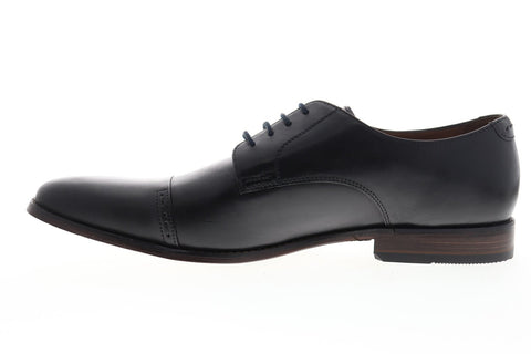 Bostonian Narrate Cap 26116111 Mens Black Leather Dress Lace Up Oxfords Shoes