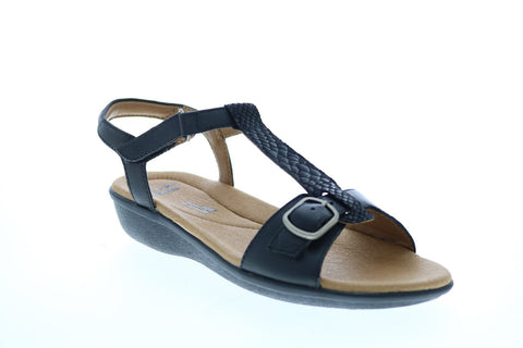 Clarks Manilla Lift 26116377 Womens Black Leather Slingback Sandals Shoes