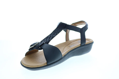 Clarks Manilla Lift 26116377 Womens Black Leather Slingback Sandals Shoes