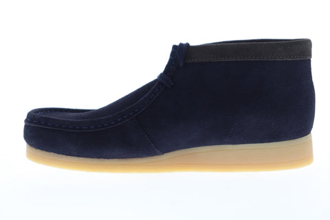 Clarks Stinson Hi 26116504 Mens Blue Suede Lace Up Casual Loafers Shoes