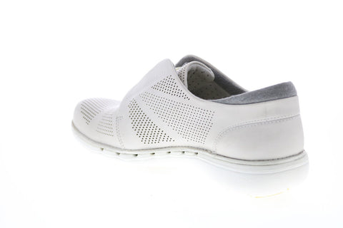 Clarks Un Voltra 26117828 Womens White Wide Leather Oxford Flats Shoes