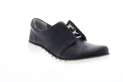 Clarks Un Voltra 26117829 Womens Black Wide Leather Oxford Flats Shoes