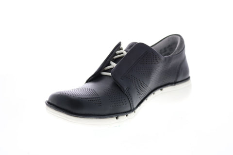 Clarks Un Voltra 26117829 Womens Black Wide Leather Oxford Flats Shoes