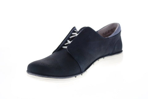 Clarks Un Voltra 26117830 Womens Blue Nubuck Oxford Flats Shoes