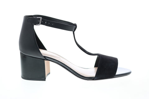 Clarks Barley Belle 26118526 Womens Black Suede Strap Strap Heels Shoes