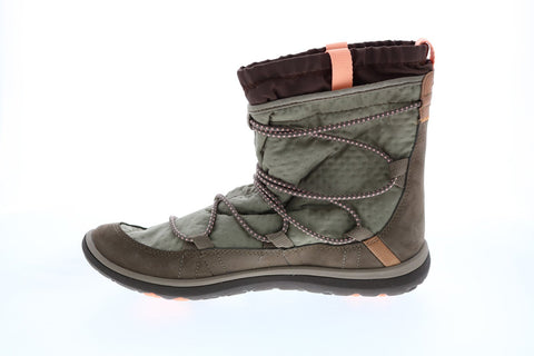 Clarks Aria Frost 26119249 Womens Brown Canvas Lace Up Hiking Boots