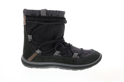 Clarks Aria Frost 26119250 Womens Black Canvas Lace Up Hiking Boots