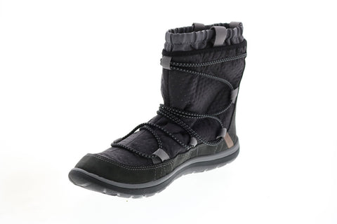 Clarks Aria Frost 26119250 Womens Black Canvas Lace Up Hiking Boots