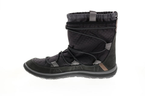 Clarks Aria Frost 26119250 Womens Black Canvas Lace Up Hiking Boots