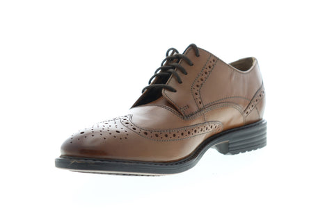 Bostonian Garvan Edge Mens Brown Oxfords & Lace Ups Wingtip & Brogue Shoes