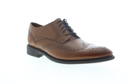 Bostonian Garvan Edge Mens Brown Oxfords & Lace Ups Wingtip & Brogue Shoes