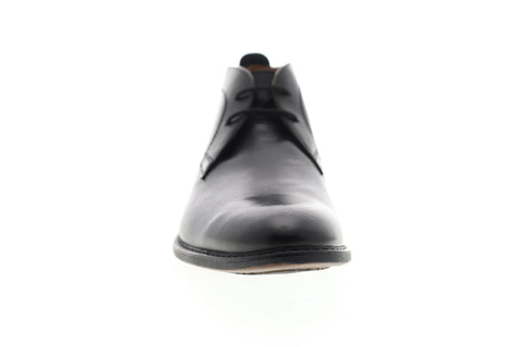 Bostonian Garvan Mid 26119387 Mens Black Leather Mid Top Lace Up Chukkas Boots