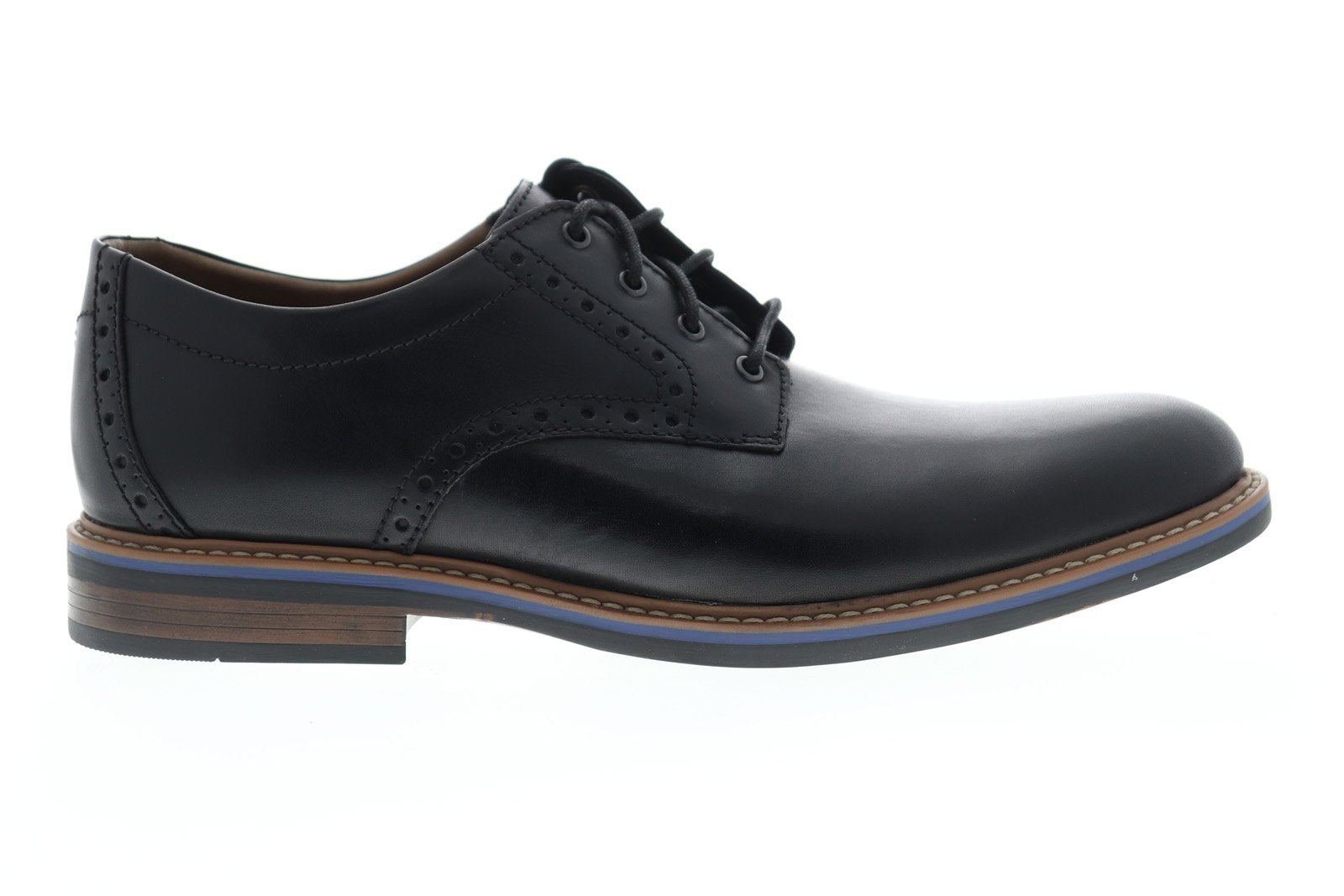 Bostonian Melshire Plain 26119391 Mens Black Leather Plain Toe Oxfords