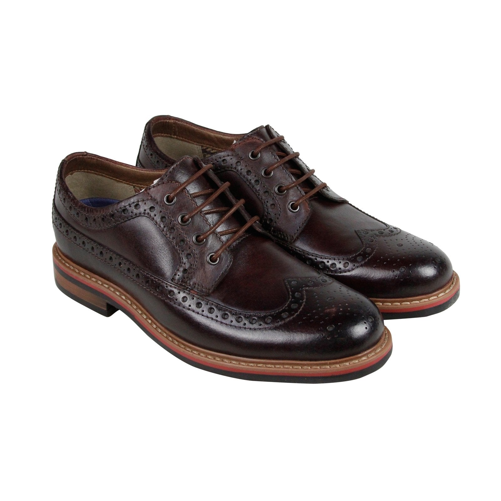 Bostonian Melshire Wing 26119438 Mens Brown Leather Wingtip