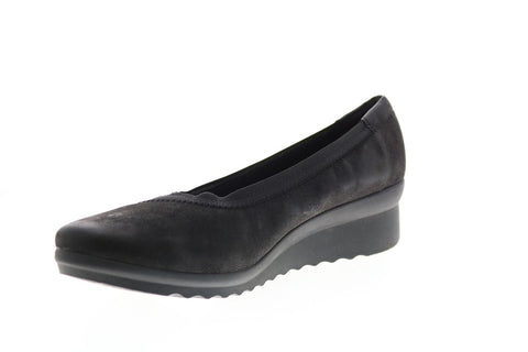 Clarks Malvet Doris 26120513 Womens Black Wide Leather Zipper Dress Boots