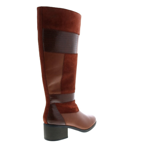 Clarks Nevella Nova 26120570 Womens Brown Leather Zipper Knee High Boots
