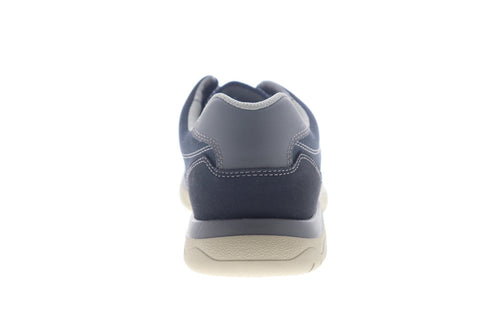 Clarks Votta Edge Mens Blue Canvas Lace Up Low Top Sneakers Shoes