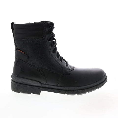 Clarks Kimball Rise 26120951 Mens Black Leather Lace Up Casual Dress Boots