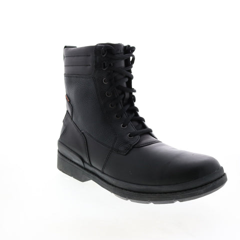 Clarks Kimball Rise 26120951 Mens Black Leather Lace Up Casual Dress Boots