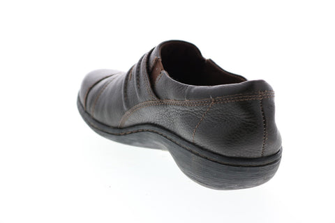 Clarks Fianna Still 26120960 Womens Brown Leather Strap Loafer Flats Shoes