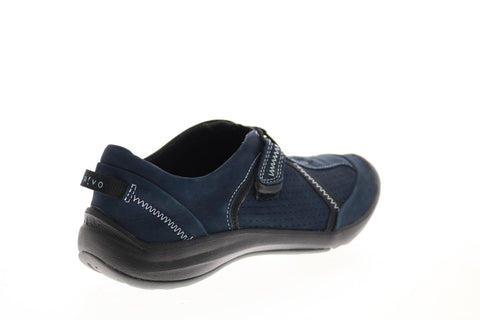 Clarks Asney Slip On 26121016 Womens Blue Wide Nubuck Lifestyle Sneakers Shoes