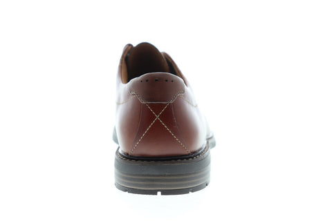 Clarks Unelott Plain 26121146 Mens Brown Leather Casual Lace Up Oxfords Shoes