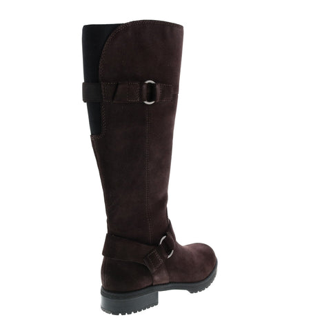 Clarks Faralyn Dawn 26121592 Womens Brown Leather Zipper Over The Knee Boots