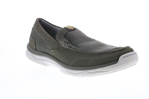 Clarks Marus Step 26123135 Mens Gray Canvas Slip On Sneakers Lifestyle Shoes