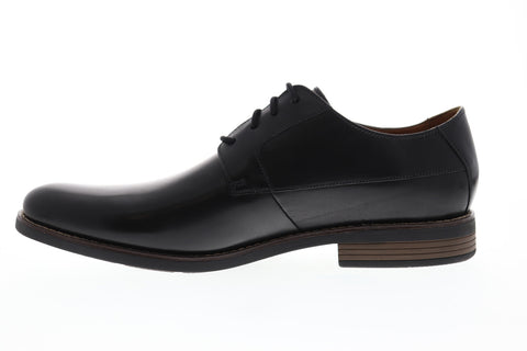 Clarks Becken Plain Mens Black Leather Casual Dress Lace Up Oxfords Shoes