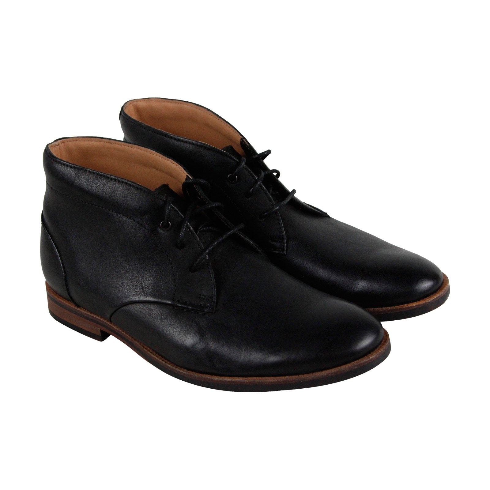 Clarks Broyd Mid 26123877 Mens Black Leather Lace Up Chukkas Boots