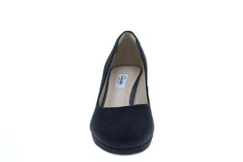Kelda Hope Black Suede Slip On Pumps Heels Shoe - Ruze Shoes