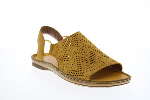 Clarks Sarla Cadence 26124090 Womens Yellow Wide Slingback Sandals Shoes