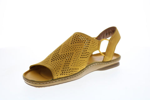 Clarks Sarla Cadence 26124090 Womens Yellow Wide Slingback Sandals Shoes