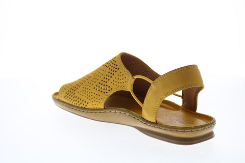 Clarks Sarla Cadence 26124090 Womens Yellow Wide Slingback Sandals Shoes