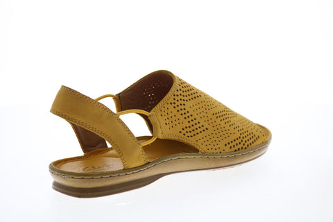 Clarks Sarla Cadence 26124090 Womens Yellow Wide Slingback Sandals Shoes