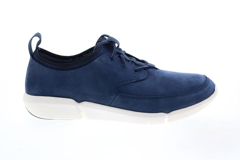 Clarks Triflow Form 26124372 Mens Blue Nubuck Lifestyle Sneakers Shoes
