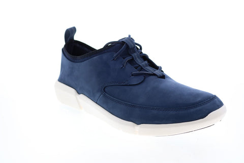 Clarks Triflow Form 26124372 Mens Blue Nubuck Lifestyle Sneakers Shoes