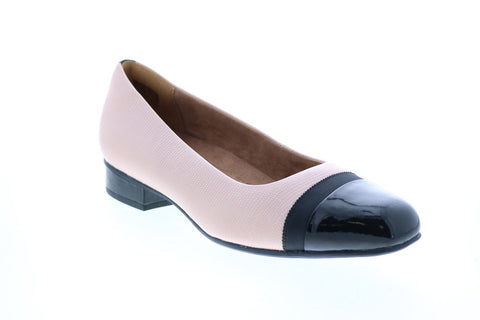 Clarks Keesha Rosa 26124911 Womens Pink Wide Leather Ballet Flats Shoes