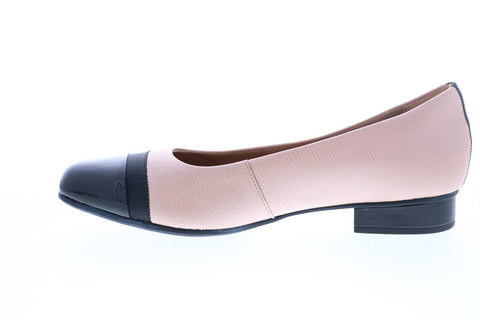 Clarks Keesha Rosa 26124911 Womens Pink Wide Leather Ballet Flats Shoes