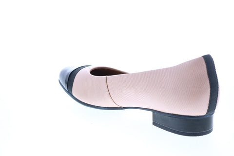Clarks Keesha Rosa 26124911 Womens Pink Wide Leather Ballet Flats Shoes