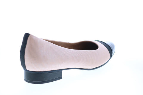 Clarks Keesha Rosa 26124911 Womens Pink Wide Leather Ballet Flats Shoes
