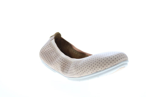 Clarks Un Tract 26124932 Womens Pink Wide Leather Slip On Ballet Flats Shoes