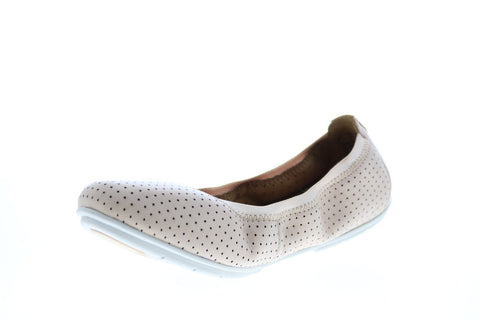 Clarks Un Tract 26124932 Womens Pink Wide Leather Slip On Ballet Flats Shoes