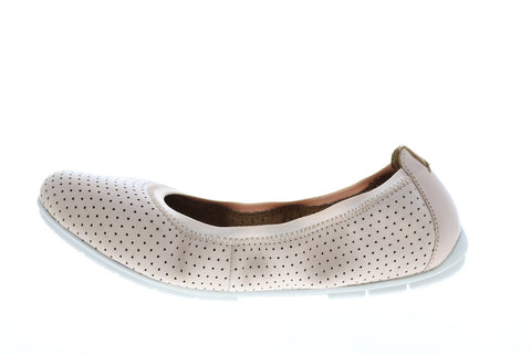 Clarks Un Tract 26124932 Womens Pink Wide Leather Slip On Ballet Flats Shoes