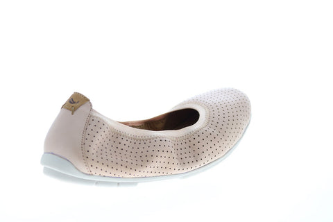 Clarks Un Tract 26124932 Womens Pink Wide Leather Slip On Ballet Flats Shoes