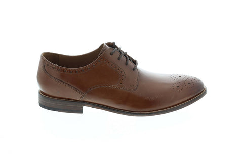 Bostonian Ensboro Plain 26125014 Mens Tan Brown Leather Plain Toe Oxfords Shoes