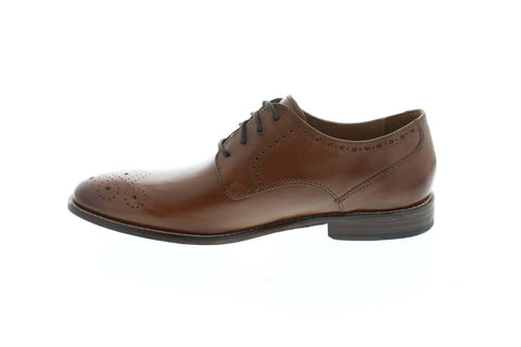 Bostonian Ensboro Plain 26125014 Mens Tan Brown Leather Plain Toe Oxfords Shoes